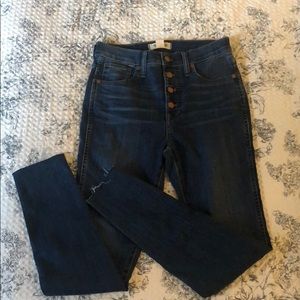Madewell Button Fly skinny jeans size 27